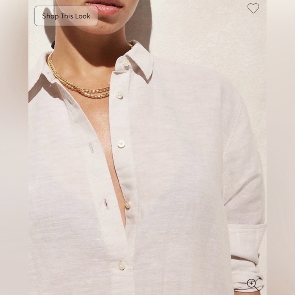 NWT J.Crew Relaxed Fit Shirt Linen Cotton Blend Sheer White Size XXS SEE PICS - Picture 3 of 13